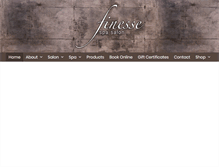 Tablet Screenshot of finessespasalon.com